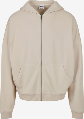 Veste de survêtement Urban Classics en beige : devant