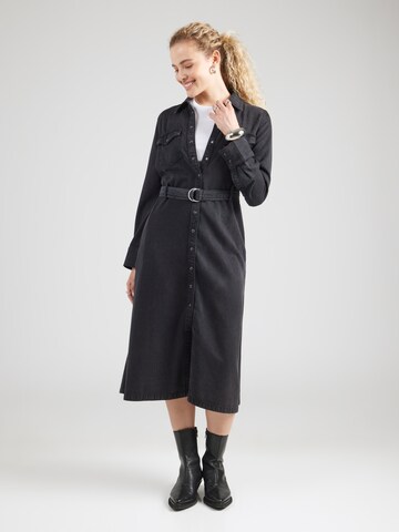LEVI'S ® Puseromekko 'Quincey Long Sleeve Maxi Dress' värissä musta: etupuoli