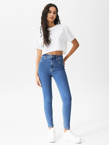 Pull&Bear Skinny Jeans in Blau