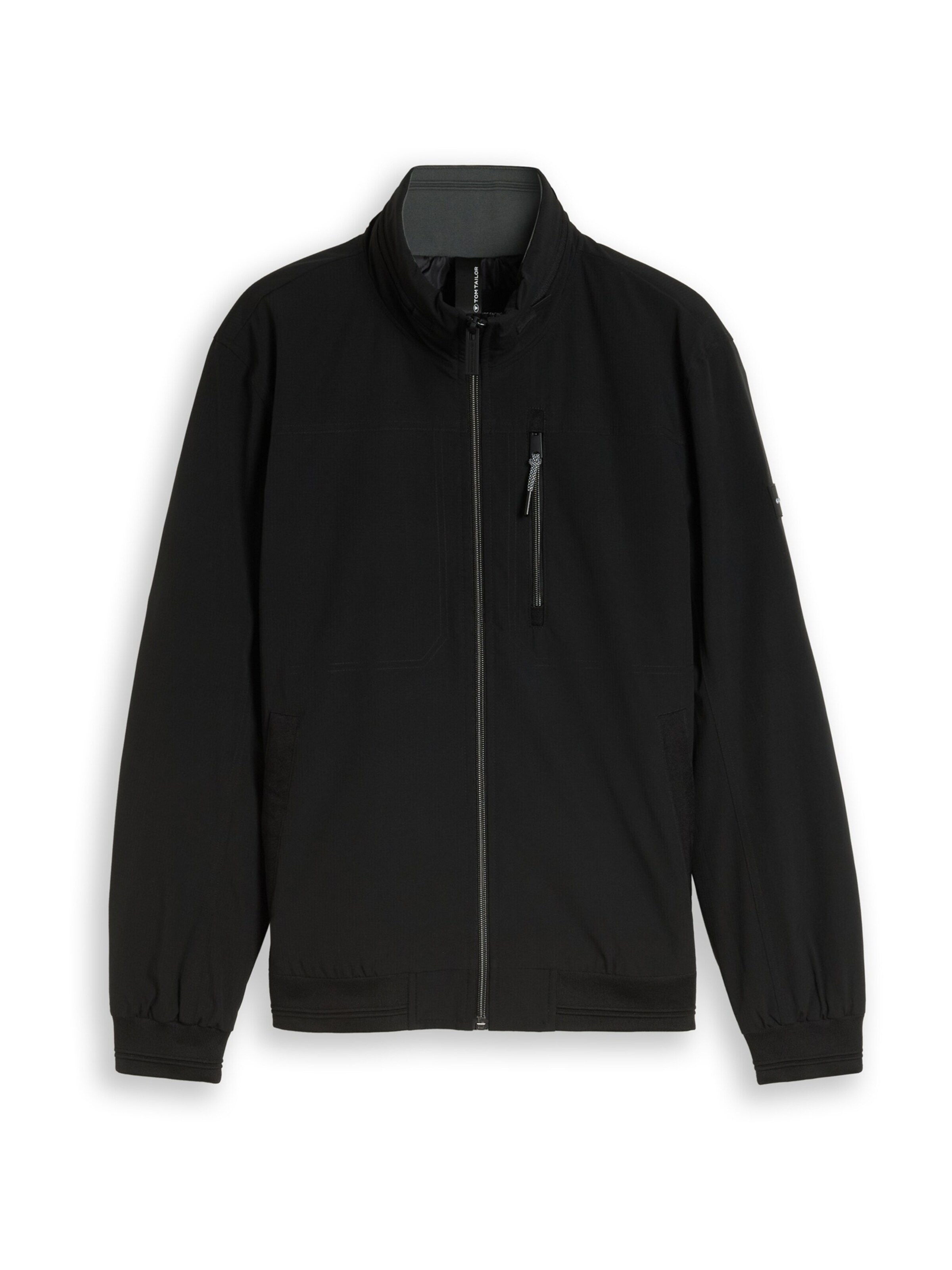 TOM TAILOR - Chaqueta de entretiempo en negro: frente