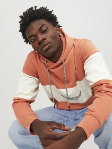 Felpa 'JORLakewood' di JACK & JONES in arancione