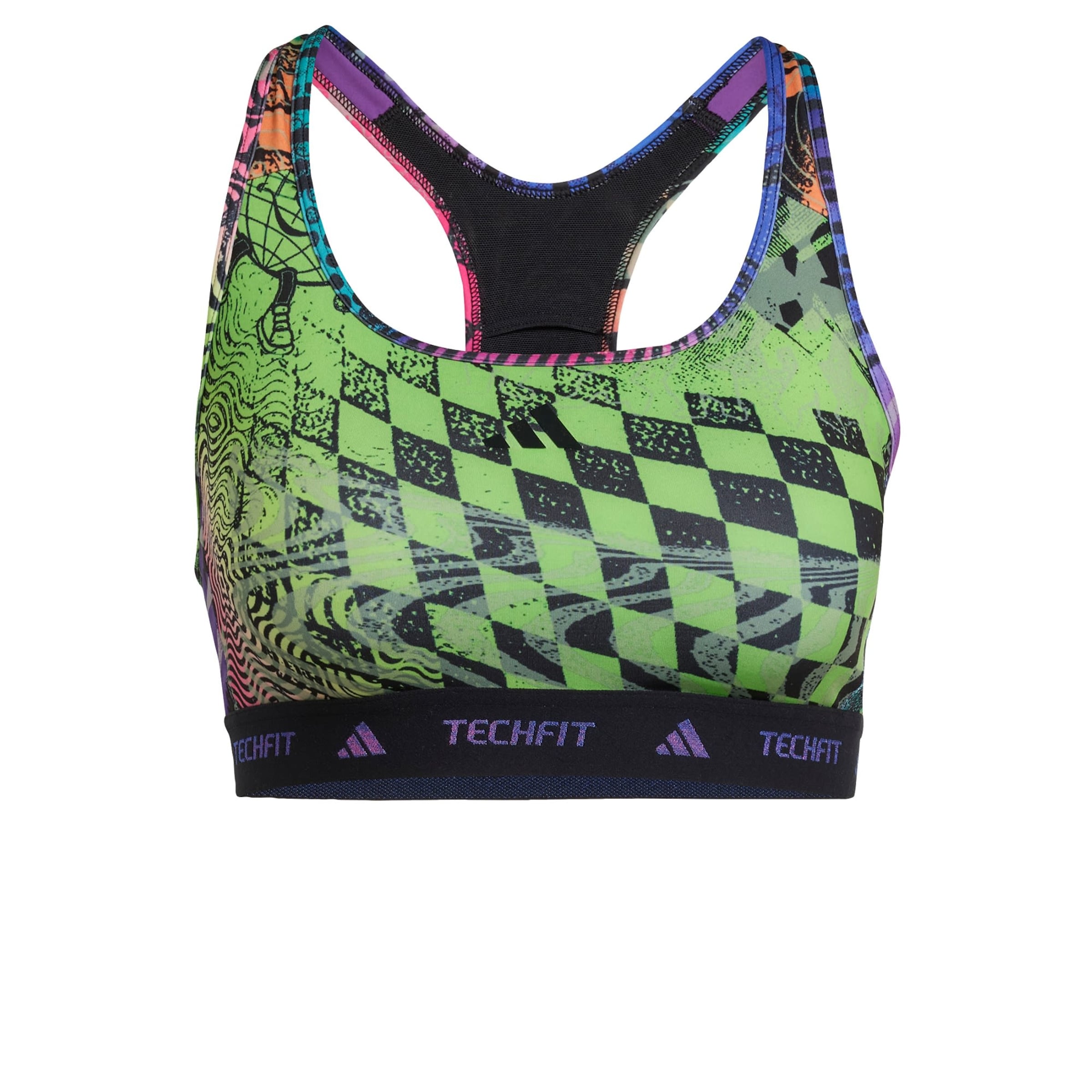 ADIDAS PERFORMANCE Bustier Sport-BH 'Adidas x Jeremy Scott' in Grün: Vorderseite