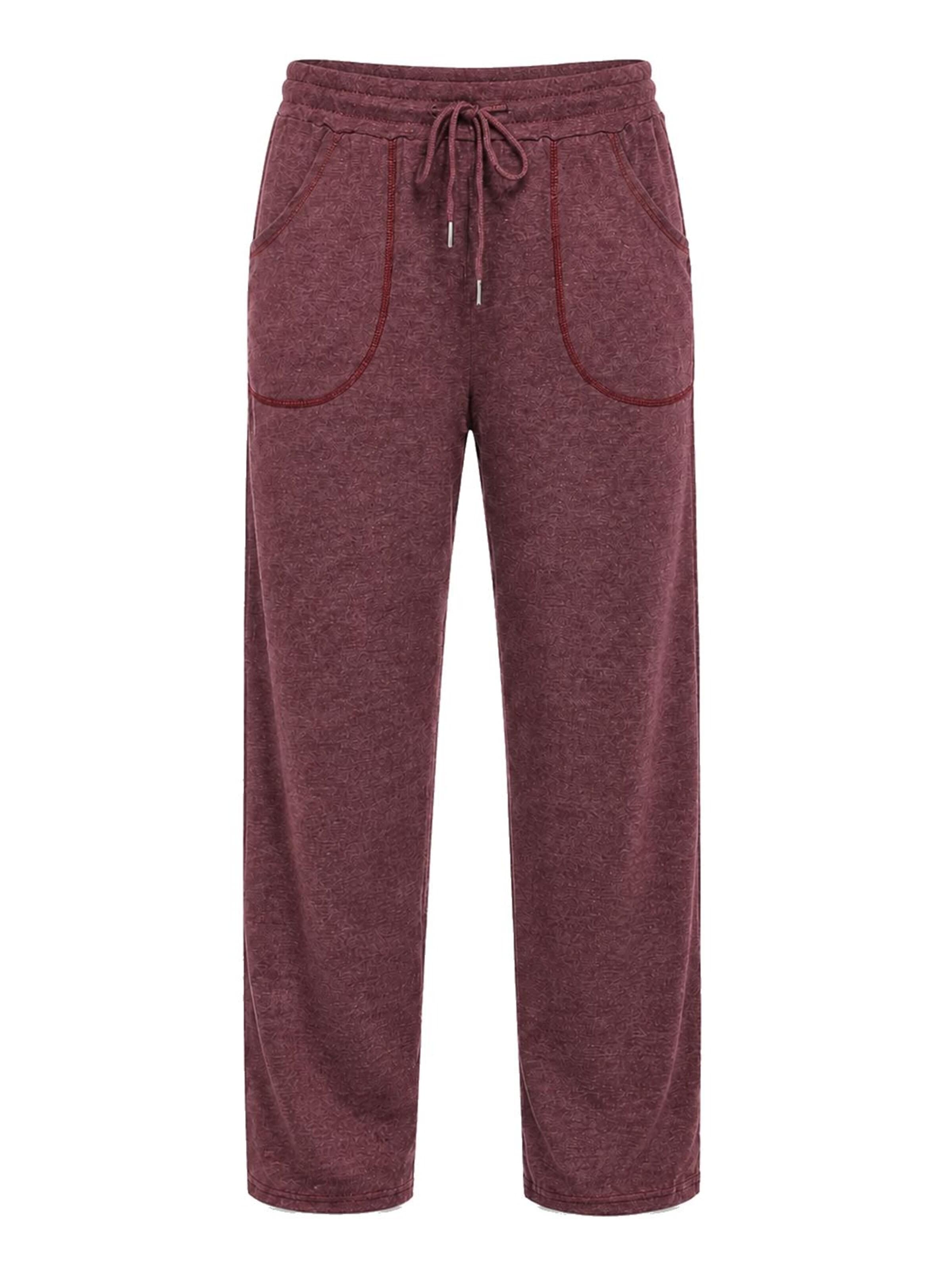 AOTTORI Regular Workout Pants in Red: front