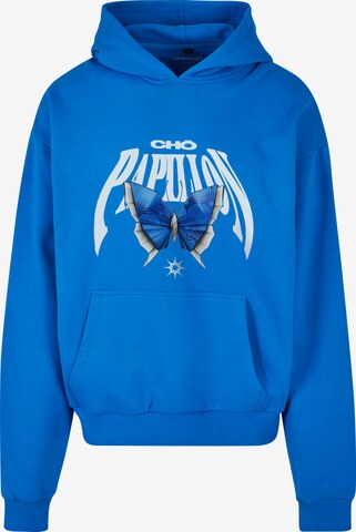 MT Upscale Sweatshirt 'Origami' i blå: forside