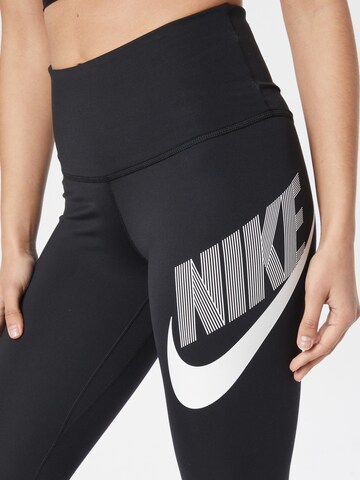 NIKE Skinny Sports trousers in Black