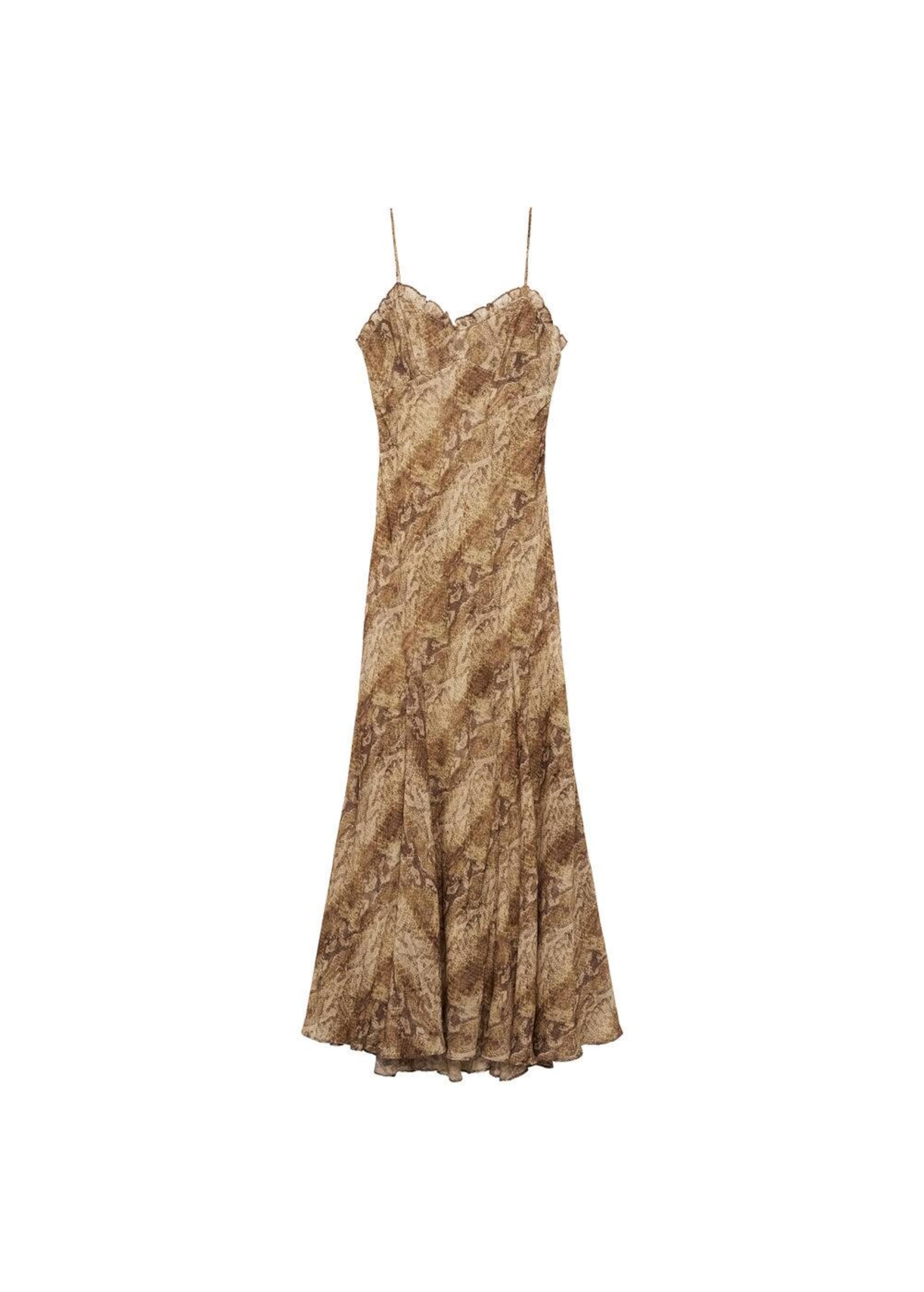 MANGO Nyári ruhák 'Bella' - barna: elől