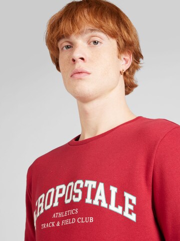 Sweat-shirt 'TRACK & FIELD' AÉROPOSTALE en rouge