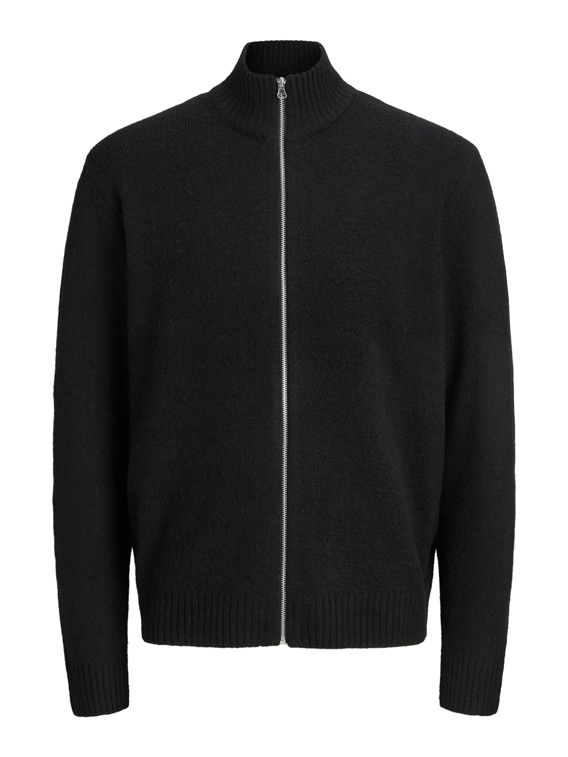 Jack & Jones Plus - Cárdigan 'JJSoho Ollie PLS' en negro: frente