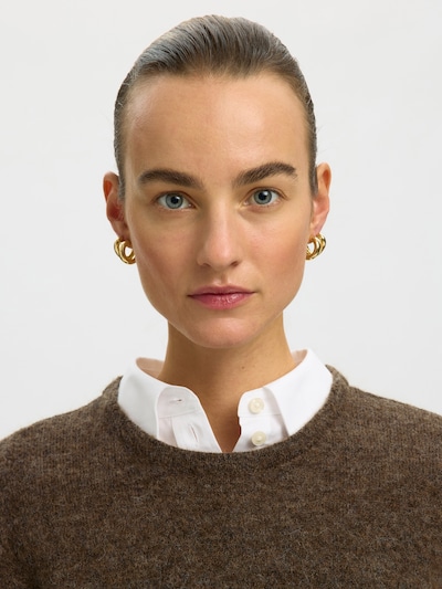 SELECTED Sweter 'SLWLULU' w rozmiarze XS w kolorze brązowym, Podgląd produktu