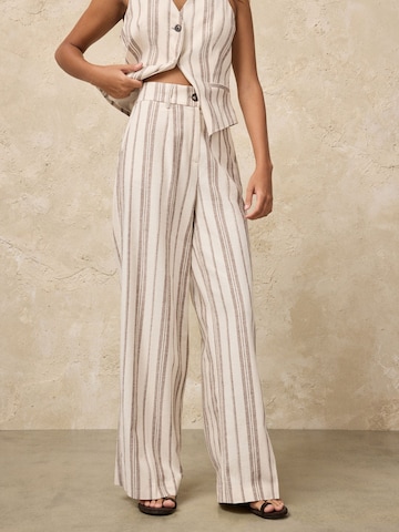 Next Wide Leg Hose in Beige: Vorderseite