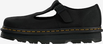 juoda Dr. Martens Balerinos su dirželiais 'ZebZag': priekis