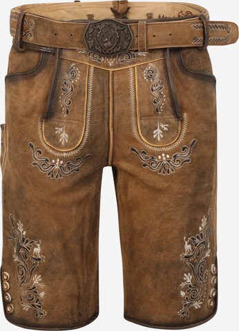 Pantalon folklorique 'Andreas' MARJO en marron : devant