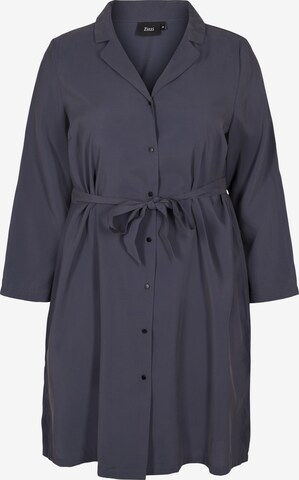 Zizzi Shirt Dress in Blue: front