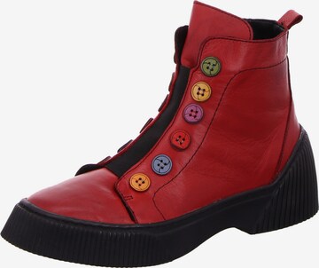 Gemini Ankle Boots in Red: front