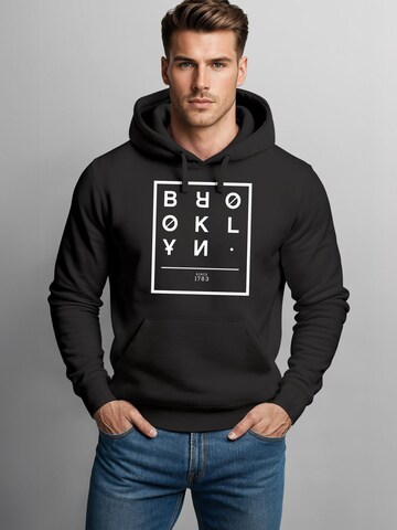 Neverless Sweatshirt 'Brooklyn Type'‌‌ in Schwarz
