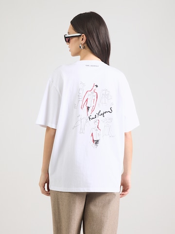 Karl Lagerfeld Oversized shirt in White: back
