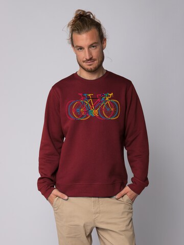 Sweat-shirt ' Fahrräder ' Watapparel en rouge : devant
