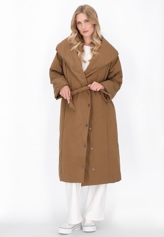 Manteau mi-saison DreiMaster Maritim en beige : devant