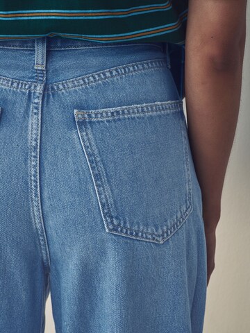 Wide Leg Jean à pince Next en bleu
