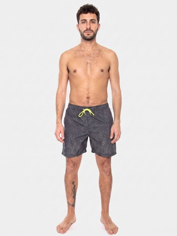 Santa Cruz Szorty kąpielowe do kolan 'RIGID BROKEN DOT SWIMSHORT BLACK ACID WASH' w kolorze szary: przód