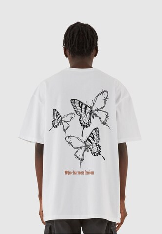 MJ Gonzales Shirt 'Barbed Wings' in White: front