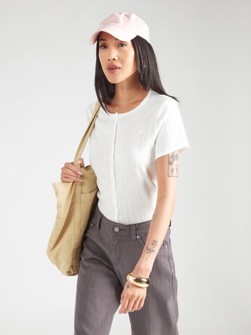 HOLLISTER Gebreid vest in Wit: voorkant
