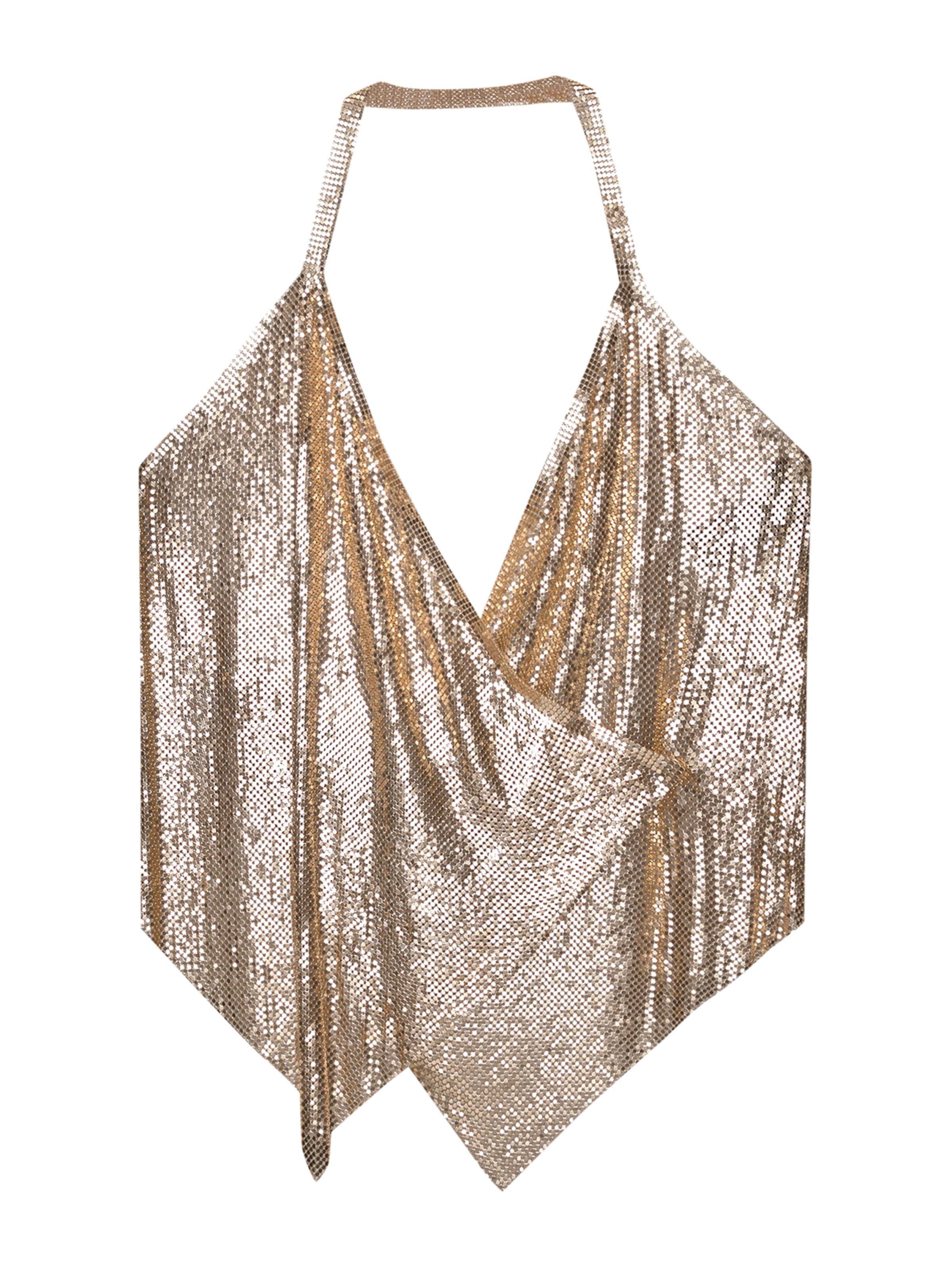 Pull&Bear Top | zlata barva: sprednja stran