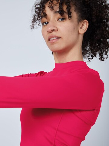 SPORTKIND Funktionsshirt 'Langarmshirt High-Neck'‌‌‌‌‌‌ in Pink