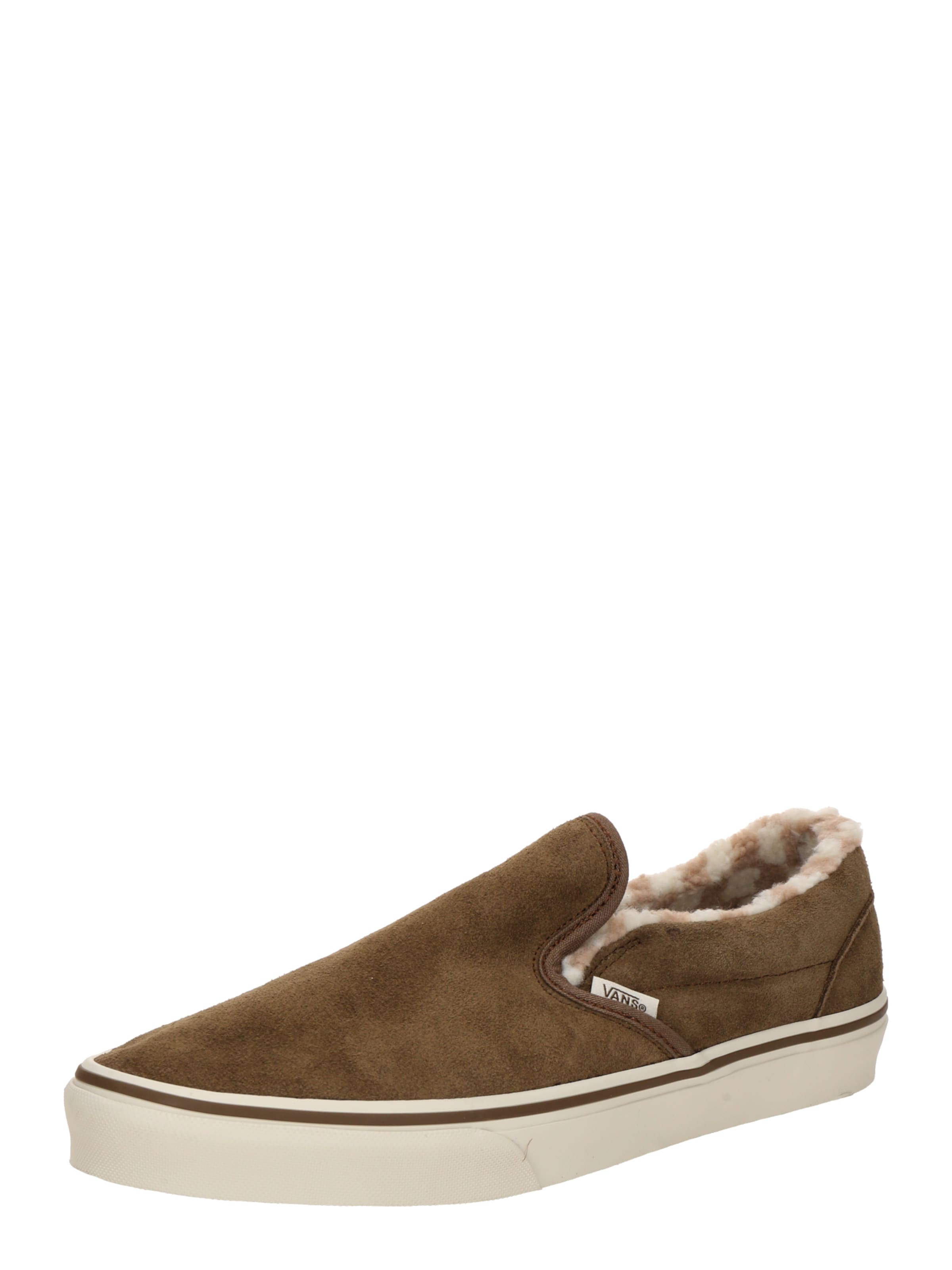VANS - Sapatilhas slip-on 'Classic' em castanho: frente