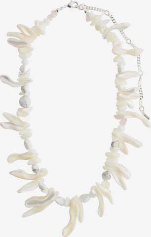 Pilgrim Necklace 'Light' in White: front