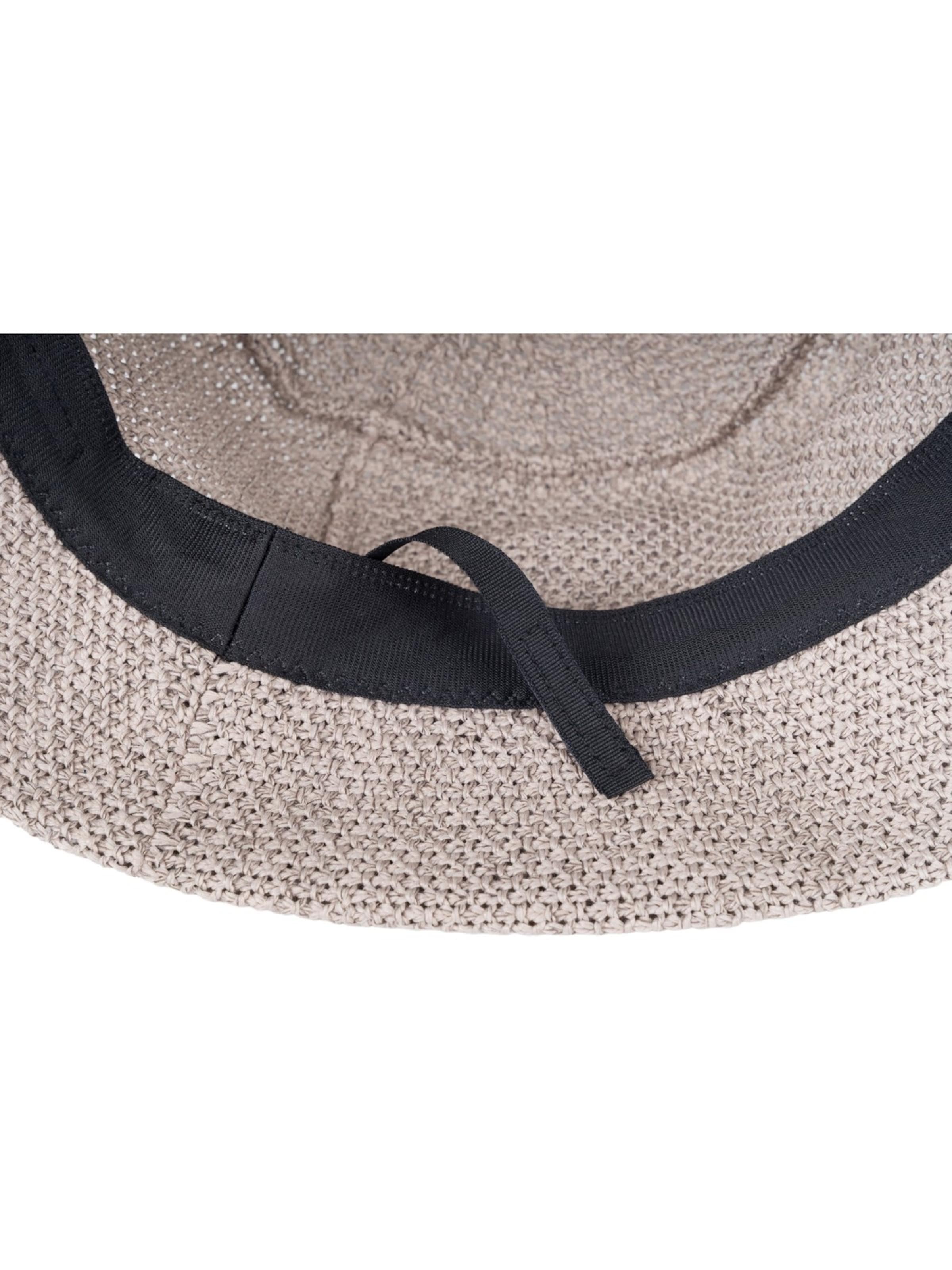 styleBREAKER Hut 'Fischerhut aus Papierstroh - Knautschhut'‌‌‌‌‌‌‌ in Grau