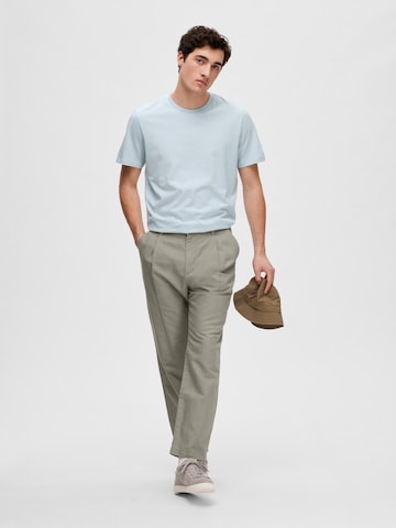 SELECTED HOMME Regular Pleat-Front Pants 'Jones' in Green