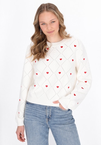 MYMO - Pullover em branco: frente