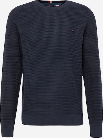 TOMMY HILFIGER Trui 'SPRING GRID' in Blauw: voorkant