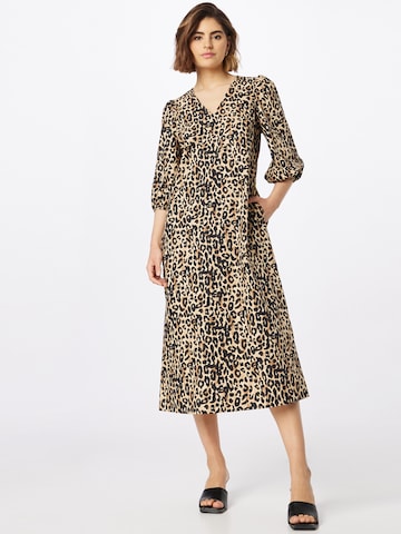 Robe 'Leopina' minimum en noir : devant