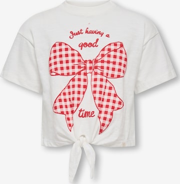 Only Mini T-shirt 'KMGIDA' i vit: framsida