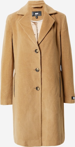 DKNY Between-Seasons Coat in Beige: front