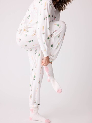 PJ Salvage Pajama ' Breakfast of Champs ' in White