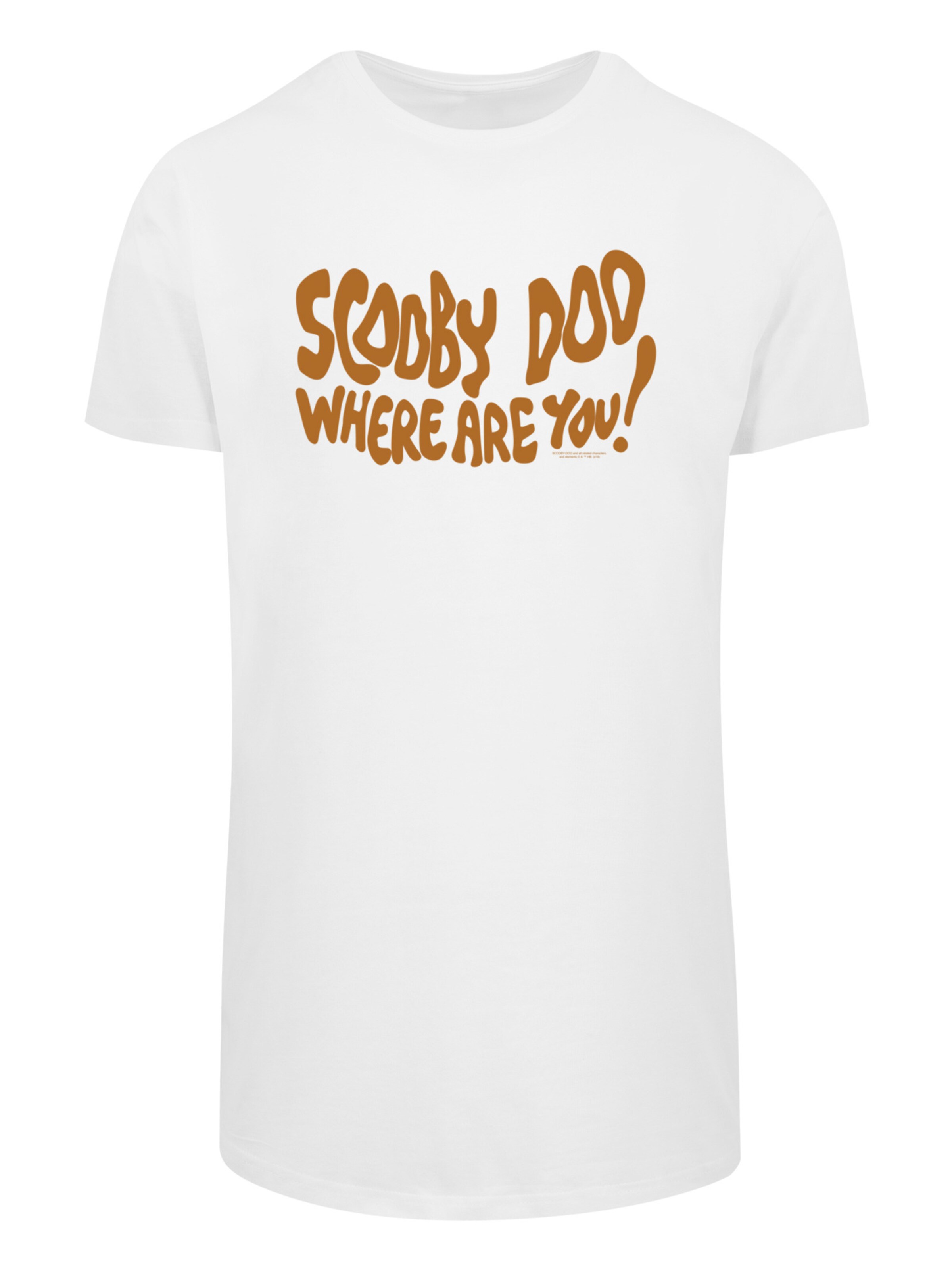 F4NT4STIC Shirt 'Where Are You Spooky' in Wit: voorkant