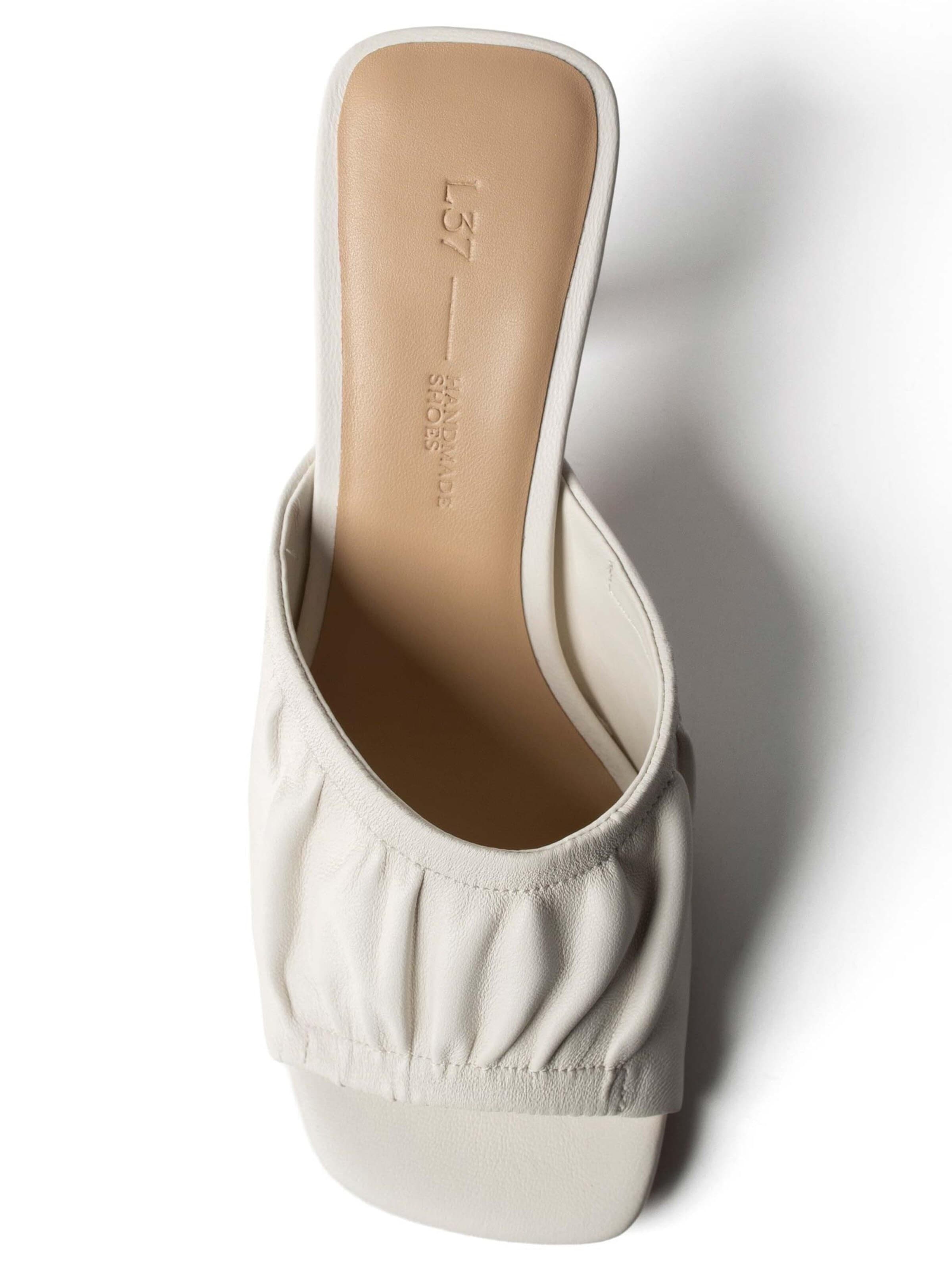 L37 HANDMADE SHOESPapuče 'SUNLIGHT BETWEEN OUR HANDS' - bijela boja