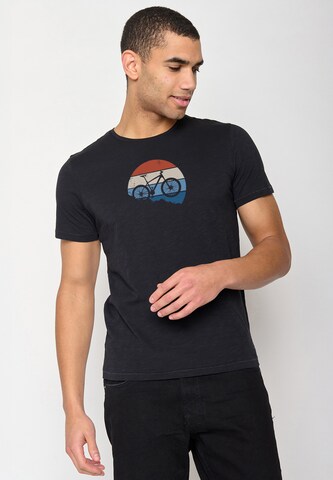 GREENBOMB Shirt 'Bike Winter' in Zwart: voorkant