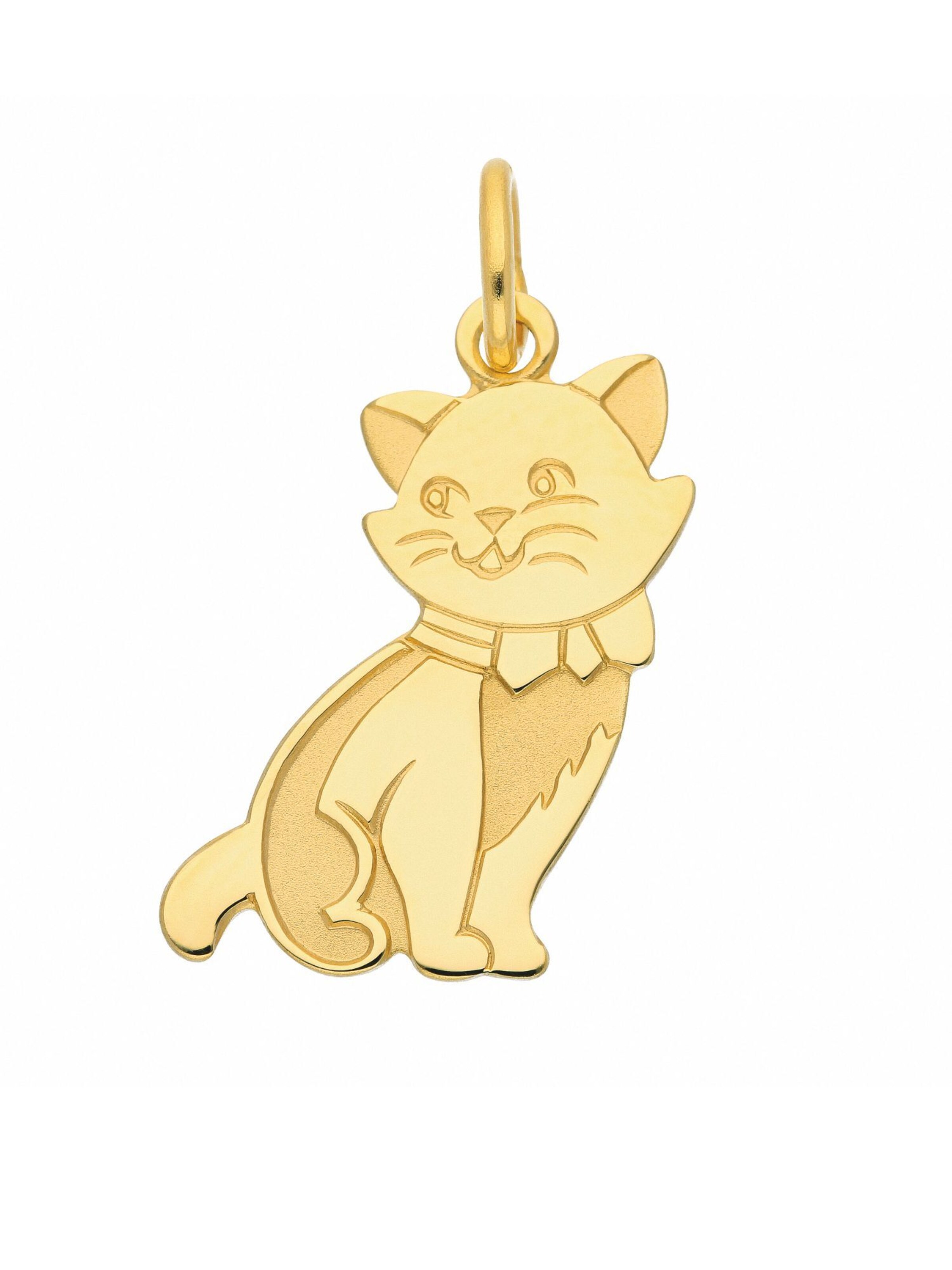 Adelia´s Pendant 'Katze' in Gold: front