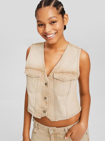 Bershka Vest in Beige