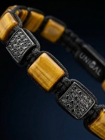 UNIQAL Armband 'YELLOW TIGER EYE' in Gemengde kleuren