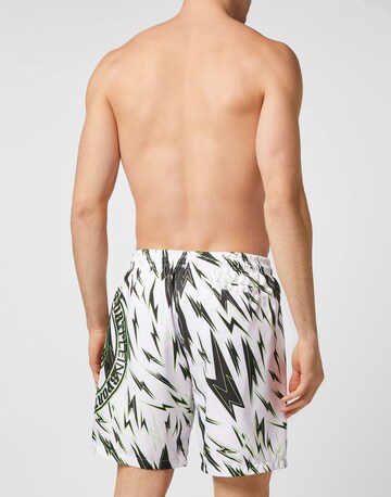 Plein Sport - Calções de banho 'Tiger ' em branco