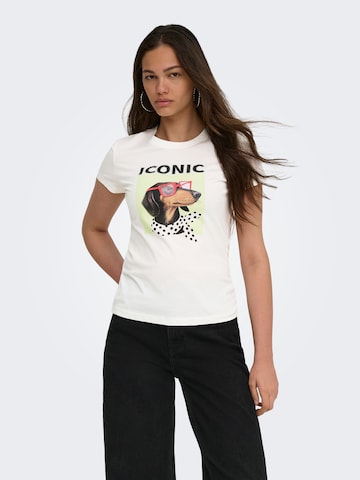 Maglietta 'ONLVIBE' di ONLY in bianco: frontale