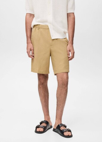 MANGO MAN Regular Pants 'Banarea' in Beige: front