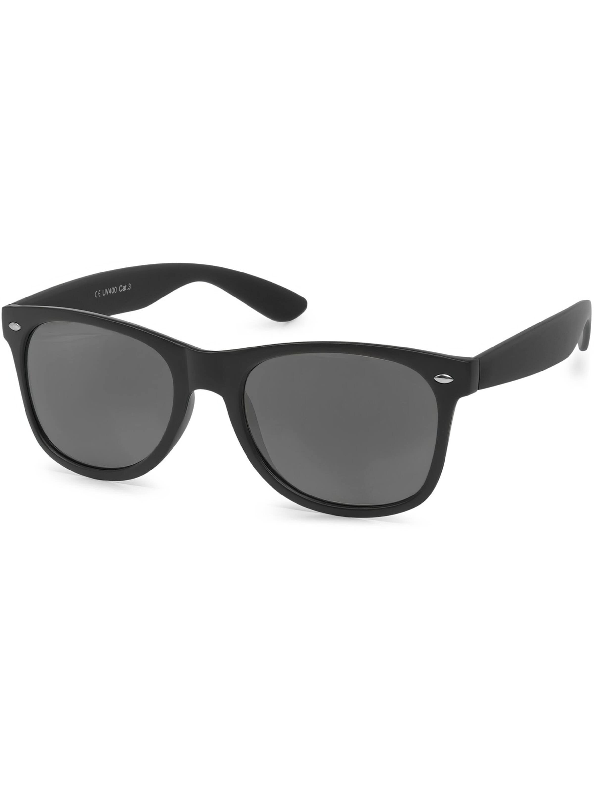 styleBREAKER Sunglasses 'Nerd Sonnenbrille mit Rechteckigen Gläsern' in Grey: front