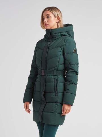 JACK1T Outdoorjas ' Diamond Gürtel Daunenmantel Matt ' in Groen: voorkant