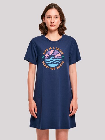 F4NT4STIC Jurk 'Life Is A Beach Enjoy The Waves' in Blauw: voorkant
